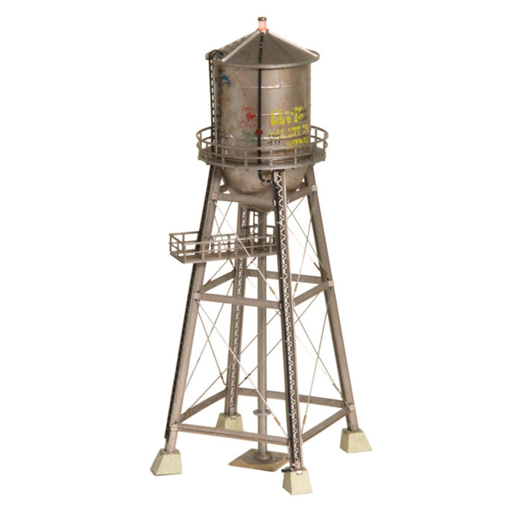 thumbnail image 2 of HO Scale Model Railroad Water Tower – White Plastic Pre-Built Scenery Piece 2 of 6